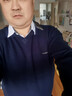 皮爾卡丹純羊毛衫男襯衫領(lǐng)假兩件針織衫中年秋冬季內搭毛衣厚款保暖打底衫 曬單實(shí)拍圖