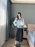 塔馳密司（touchmiss）品牌2026韓系溫柔風(fēng)孕婦冬裝新款毛衣女秋冬孕婦半身裙 深調灰半裙【冬款加絨】 M 曬單實(shí)拍圖