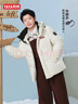 鴨鴨孫穎莎同款時(shí)空道宇羽絨服男短款2025冬季新款男女款面包服外套HY 月光白色 L 175/92A(L) 曬單實(shí)拍圖