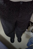 IEF/愛(ài)依服褲子2025冬季新款美式潮酷時(shí)尚休閑辣妹氣質(zhì)加絨闊腿褲 豹紋灰 S 曬單實(shí)拍圖