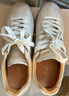 FED頭層牛皮女鞋春2025內增高平底運動(dòng)復古休閑鞋女板鞋德訓鞋女 米色 36 曬單實(shí)拍圖