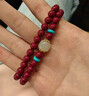 三清山朱砂手串正品男士女士送禮紫金砂原礦朱砂手鏈和田玉隔珠兩圈手串 曬單實(shí)拍圖