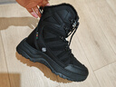 雪中飛雪地靴男女款2025年冬季保暖加絨戶(hù)外抗寒棉鞋子 烏漆嘛黑 45 曬單實(shí)拍圖