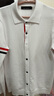 皮爾卡丹（pierre cardin）秋冬季時(shí)尚簡(jiǎn)約百搭條紋織帶長(cháng)袖t恤男士修身帥氣上衣打底衫新品 白色 M 90-110斤 曬單實(shí)拍圖