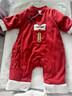 乖奇熊寶寶夾棉保暖連體哈衣秋冬衣服嬰幼兒童紅色過(guò)年喜慶拜新年服冬季 曬單實(shí)拍圖