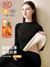 浪莎保暖內衣女加絨加厚冬季羊羔絨防寒發(fā)熱打底半高中領(lǐng)秋衣秋褲套裝 曬單實(shí)拍圖