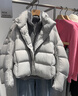 艾諾絲雅詩(shī)【商場(chǎng)同款】2025冬季新款白鴨絨立領(lǐng)下擺抽繩羽絨服女41030098 海鹽灰 M 曬單實(shí)拍圖