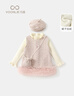 凡獵VOONLIE女童連衣裙冬裝洋氣兒童洋氣公主裙加絨寶寶背心裙拜年套裝冬季 曬單實(shí)拍圖