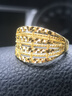 飛禧黃金戒指女 足金999.9鏤空車(chē)花步步高戒指女 活口女士戒指 5.86克【足金999.9】 曬單實(shí)拍圖