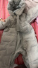 童泰（TONGTAI）嬰兒羽絨服連體衣冬季寶寶哈衣男女童三防連帽鴨絨服綠色80cm 曬單實(shí)拍圖