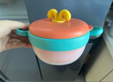 COOKSS嬰兒輔食碗恒溫注水保溫碗316不銹鋼寶寶嬰幼兒吃飯兒童餐具橙色 曬單實(shí)拍圖