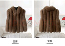 雪中飛（SNOWFLYING）進(jìn)口狐貍毛馬甲皮草2025海寧冬新款立領(lǐng)短款顯瘦背心毛毛外套女 棕色 S 曬單實(shí)拍圖