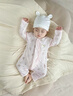 寶寶連體衣夏季薄款空調服新生嬰兒a類(lèi)衣服夏天59碼哈衣幼兒睡衣 【燒花透氣】藍色 52cm ：5-10斤寶寶 曬單實(shí)拍圖