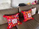 美若晨曦2026新年紅色抱枕套結婚喜慶過(guò)年客廳沙發(fā)靠墊福字腰枕馬年靠背 發(fā)財蝴蝶毛巾繡抱枕 枕套 45*45cm枕套 曬單實(shí)拍圖