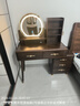 梵艾奇 中古風(fēng)梳妝臺臥室斗柜一體2025新款實(shí)木框化妝臺現代簡(jiǎn)約化妝桌 Z502+X152 智能鏡+妝凳+三抽柜 曬單實(shí)拍圖