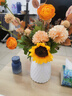 九千谷假花花束插花客廳玄關(guān)干花塑料花絹花擺件  秋日花束帶花瓶4152 曬單實(shí)拍圖