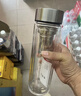 橡暮 顯溫大容量雙層玻璃杯耐熱防爆泡茶水杯子男女士戶(hù)外茶杯車(chē)載 【顯溫鋼本色長(cháng)茶漏】 1000ml 曬單實(shí)拍圖