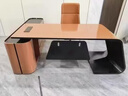 創(chuàng  )意烤漆老板桌輕奢辦公桌總裁大班臺簡(jiǎn)約現代醫美主管經(jīng)理桌組合 1.6*0.8*右左側柜 曬單實(shí)拍圖