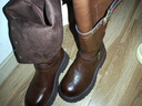 達芙妮長(cháng)筒靴子女鞋加絨2025新款秋冬爆款牛仔靴高筒巨好看騎士長(cháng)靴 曬單實(shí)拍圖