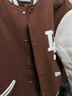 Levi's李維斯春秋情侶同款美式寬松時(shí)尚休閑潮流棉服棒球服厚外套 咖啡色 XL 曬單實(shí)拍圖
