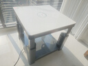 長(cháng)虹電暖桌正方形烤火桌子家用冬季多功能取暖桌電爐取暖桌電暖爐烤火爐升降茶幾電烤桌 升降款-寶藍灰80cm【變頻節能省電+隱形爐】 曬單實(shí)拍圖