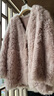 付智恩桃桃烏龍 托斯卡納皮毛一體外套女減齡羊羔毛皮草大衣冬季 霧霾粉 M 曬單實(shí)拍圖