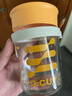 隔夜燕麥杯早餐杯玻璃杯密封便攜帶蓋帶勺子麥片杯梅森酸奶杯子 黃色350ml【送勺子】單只裝 曬單實(shí)拍圖