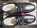 紅蜻蜓羊毛棉鞋秋冬季厚絨男士商務(wù)牛皮高幫男鞋爸爸鞋WTD44145 黑色 41 曬單實(shí)拍圖
