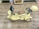 HIMEILI兒童電動(dòng)摩托車(chē)可坐雙人遙控三輪車(chē)1-6歲男女孩寶寶可駕駛玩具車(chē) 黃色雙驅+12V9A+軟座+遙控 曬單實(shí)拍圖