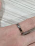 颯雅 莫桑石戒指男高級感時(shí)尚飾品尾戒男生送女友情人節禮物情侶對戒 5MM寬度【男款】 15號【莫桑石】 曬單實(shí)拍圖