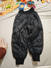 巴布豆（BOBDOG）寶寶羽絨褲冬季外穿保暖褲高腰護肚一體絨長(cháng)褲男女童長(cháng)褲 黑色 均碼 110cm 曬單實(shí)拍圖