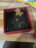 中國黃金（CHINA GOLD）黃金項鏈足金999黃金素鏈瓦片肖邦o字鏈金鏈子送老婆女友新年禮物 瓦片鏈約1.2g 曬單實(shí)拍圖