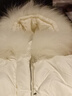 VEROMODA羽絨服冬新款貉子毛連帽暗紋長(cháng)款90絨收腰3412012 蜜乳白色 170/88A/L 曬單實(shí)拍圖