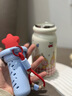 壹滴滴星星人保溫杯高顏值陶瓷內膽吸管水杯女可愛(ài)便攜茶水分離泡茶杯子 紅色500ml 曬單實(shí)拍圖