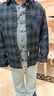 JEEP吉普長(cháng)袖襯衫男士秋冬季格子襯衣男休閑工裝外套男裝 灰色 XL 曬單實(shí)拍圖