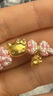 銀想容足金999黃金hello kitty手鏈配件女KT貓戒指送女友禮物紅繩手串 足金kt貓約0.11g支持多退少補 曬單實(shí)拍圖