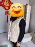 鴨鴨（YAYA）羽絨馬甲女外穿2025年秋冬新款立領(lǐng)保暖無(wú)袖坎肩背心羽絨服外套 米白色 L 曬單實(shí)拍圖