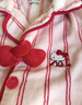 野獸派家居（tbh）宋雨琦同款三麗鷗Hello Kitty法蘭絨家居服套裝冬季可外穿睡衣女 Hello Kitty法蘭絨家居服 粉紅條紋 S 曬單實(shí)拍圖