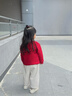 英氏（YEEHOO）【商場(chǎng)同款】童裝兒童毛衣女寶寶毛線(xiàn)衣新款超好看紅色針織衫 新年紅 100 cm 曬單實(shí)拍圖