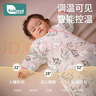 柯斯德尼（kidsneed）嬰兒睡袋秋冬恒溫中厚夾棉寶寶睡袋嬰幼兒睡衣兒童防踢被包腿M碼 曬單實(shí)拍圖