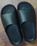 家怡拖鞋男女夏季家居鞋厚底軟彈涼拖鞋居家浴室拖珍珠黑42-43 JY2355 曬單實(shí)拍圖