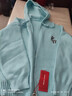 皮爾卡丹新款短外套女春秋百搭氣質(zhì)女裝通勤風(fēng)連帽毛衣外套女外搭針織開(kāi)衫 A藍色 L(110斤-140斤) 曬單實(shí)拍圖