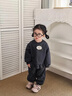 班喜迪女童套裝春裝2026新款寶寶衛衣褲子時(shí)髦洋氣兒童春秋裝衣服小童裝 韓灰 90 曬單實(shí)拍圖