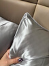 La Torretta 真絲枕套 22姆米100%桑蠶絲枕套 48x74cm 蠶絲枕頭套 灰-單只裝 曬單實(shí)拍圖