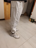 三葉草貝殼頭秋冬新款男士純棉運動(dòng)褲大碼針織時(shí)尚白色衛褲寬松加絨休閑長(cháng)褲潮 白色春秋款 2XL 建議體重150-170斤 曬單實(shí)拍圖