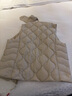 鴨鴨羽絨服馬甲女士2025冬季新款輕薄立領(lǐng)短款保暖鴨絨馬夾背心外套 米白 L （建議100-120斤） 曬單實(shí)拍圖