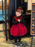 LUSON女?huà)胪?女寶寶網(wǎng)紗紅色連衣裙2025新款女童拜年服公主裙周歲禮服 曬單實(shí)拍圖