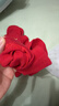 棉十三襪子男女100%純棉抗菌防臭大紅色情侶本命年中筒男襪馬年過(guò)年女襪 曬單實(shí)拍圖