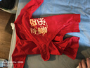 貝瑞加（Babyprints）新生兒連體衣大紅色拜年服嬰兒純棉過(guò)年衣服寶寶四季爬服 喜樂(lè )52 曬單實(shí)拍圖