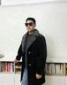 凱撒（KAISER）金貂絨皮草男士大衣翻領(lǐng)冬季中長(cháng)款商務(wù)爸爸裝輕奢休閑加厚款外套 黑色 XL 180 曬單實(shí)拍圖